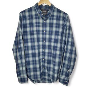 Bonobos Slim Fit Shirt Men's Blue Button Down Checkered Plaid Preppy M